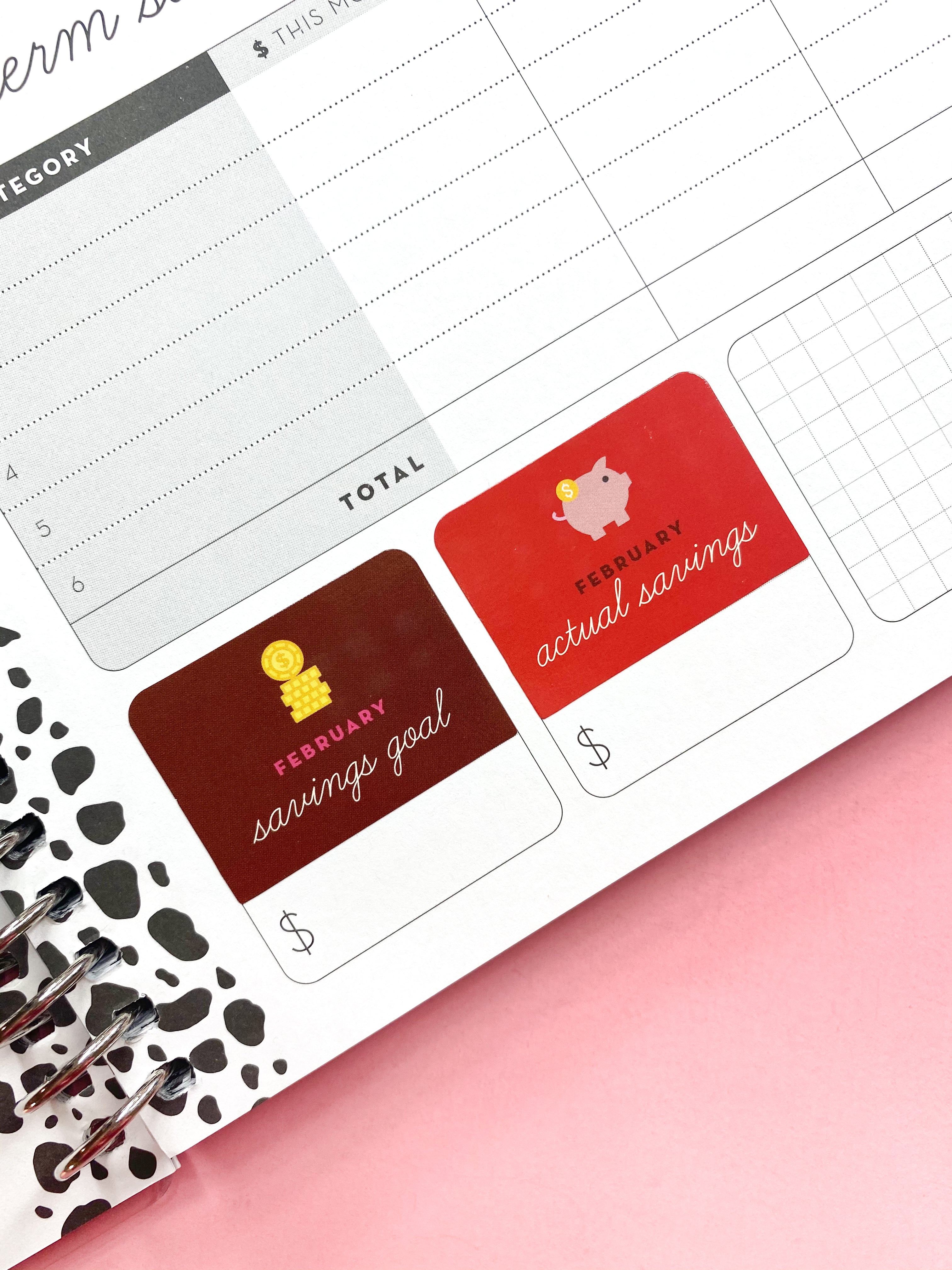 LALAFINA 5 Sets Calendar Index Sticker Monthly Index